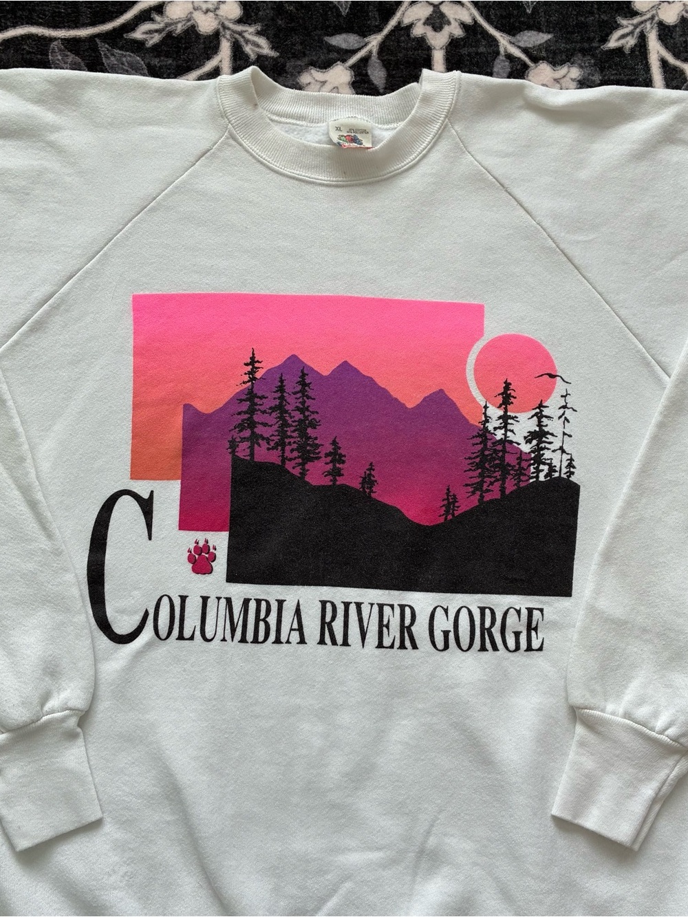 000 - VINTAGE 90s COLUMBIA RIVER GORGE FRUIT OF THE LOOM MADE IN USA SWEATSHIRT